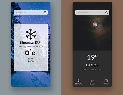Weather redesign daily ui daily ui day 019 dailyui design figma illustration lagos moscow ui user ux weather