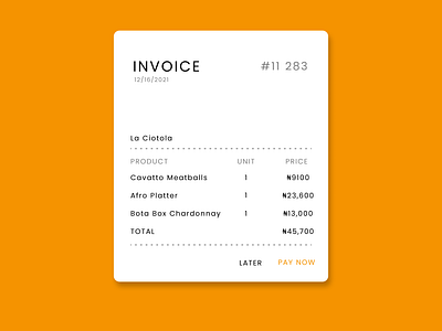 INVOICE DESIGN