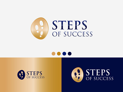 STEPS OF SUCCESS COACHING BRAND brand design brand identity business coach coaching gold logo growth mentor mentoring modern logo pictorial logo sophisticated logo steps success vector logo design