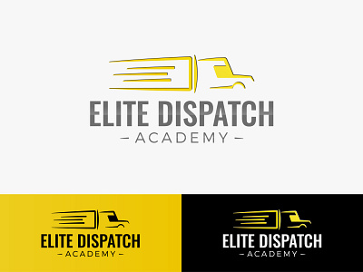 ELITE DISPATCH ACADEMY brand design brand identity branding design dispatch elite literal logo modern logo transportation truck vector logo