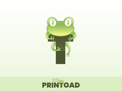 THE PRINTOAD Printing Company apperal brand design brand identity branding custom made design frog illustration logo merch modern logo playful logo printing services prints toad vector vector logo