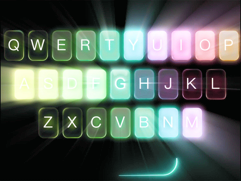 TouchPal Keyboard ae color keyboard light motion design neon ps red giant sketch theme touchpal tyndall