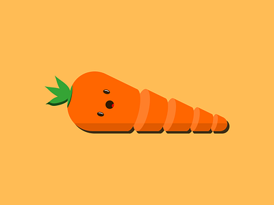 A Chopped Carrot branding carrot icon illustration vector