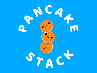 The Breakfast Bunch blue design flat icon illustration pancakes vector