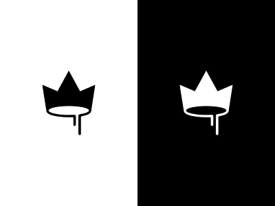 Crowns black and white branding design flat icon illustration vector