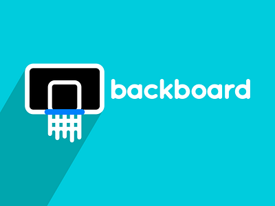 Backboard Logo app blue branding design flat icon illustration logo vector