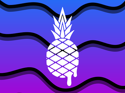 My Personal Logo app blue branding design flat icon illustration logo pineapple purple vector