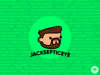 NEW Jacksepticeye Sticker bell branding design flat icon illustration jacksepticeye meme nice sticker top of the morning vector