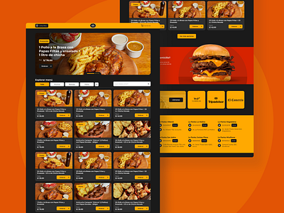 Web design - Landing page for restaurant's menu