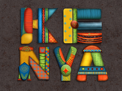 Kenya design graphic design illustration lettering texture type