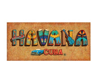 Havana, Cuba branding creative cuba design graphic design havana illustration lettering texture type