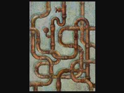 Rusty old pipes design illustration pipes rust rusty
