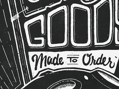 Handcrafted Stellar Goods Made to Order black custom drawing flag goods grunge hand-drawn handcrafted illustration lettering letters moon pencil script stellar text texture vector white words