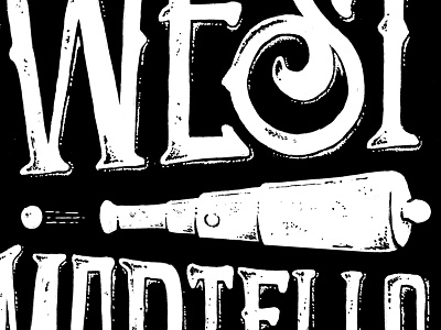 West Martello Key West: Custom Lettering & Illustration black cannon grunge historical illustration key west landmark line marker martello old time prismacolor texture vector vellum west white