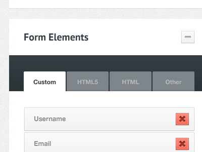 Form Elements buttons clean form minimal tabs ui