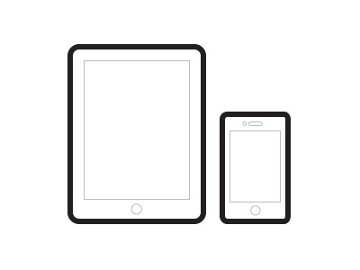 Fatty iPad/iPhone Vectors ipad iphone minimal stroke vector