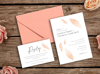 C&K Wedding Invite design illustration typography