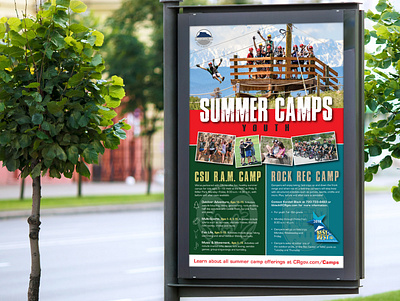 Summer Camps Advertisement branding design illustration typography