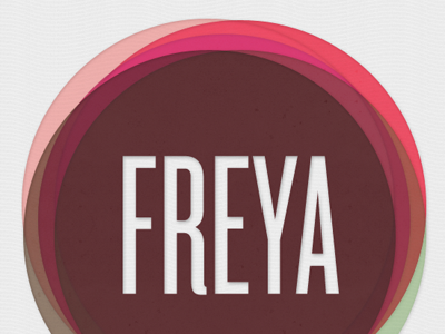 Freya circle knockout name names type typography