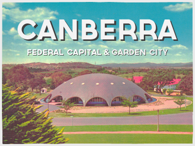 Canberra canberra postcard retro