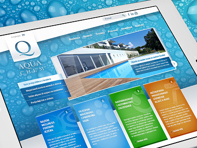 Aquachem website design aqua colorfull design mobile water web website