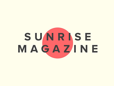 Logo Sunrise Magazine branding design logo type typography