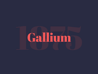 Gallium design graphic desgin type typography