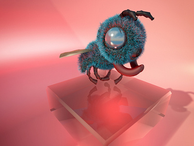 Strange Bee! 3d 3d art colors modeling modern