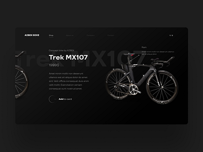 Web site. Concept bike.