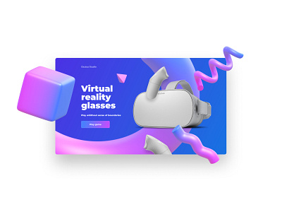 Virtual reality glasses, concept