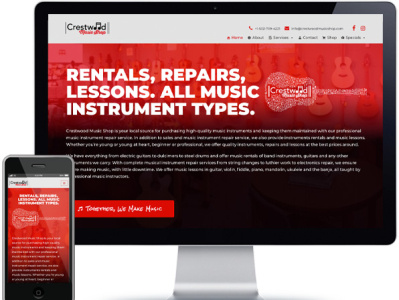 crestwood music shop new website design wordpress wordpress design wordpress development wordpress theme