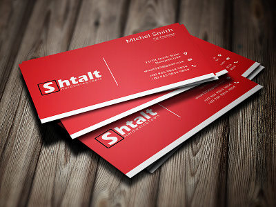 business card brand design brand identity business card businesscard card company design illustration illustrator logo photoshop print print design red simple stationary unique vector white