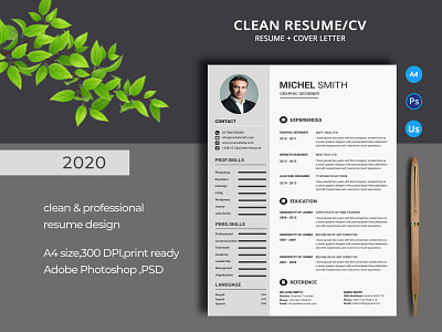 corporate clean resume design