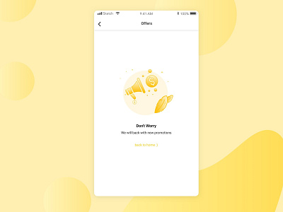 Empty page for promotions app design icon illustration ui ui design uidesign ux uxdesign vector