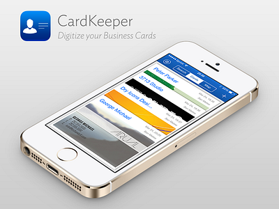 Business Card Scanning App's UI for iOS7