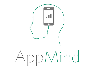 AppMind.co - Discover any iOS App's Keywords app store aso flat logo mobile modern thin