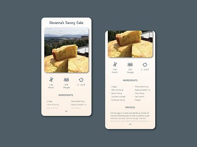 Daily UI_040_Recipe daily 100 challenge daily ui dailyui dailyui040 dailyui40 dailyuichallenge design illustration recipe recipe app ui webdesign