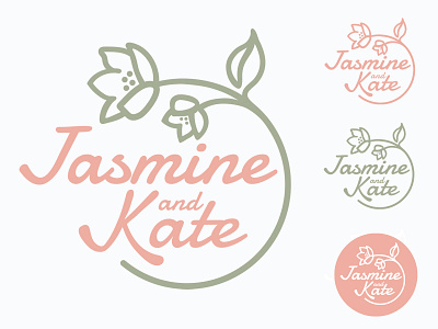 JASMINE AND KATE logo jasminandkate livacabule logo logodesign pastel