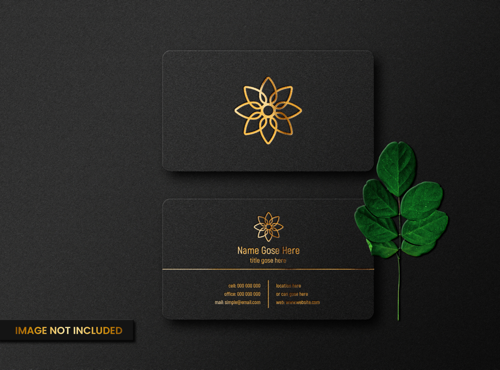 Download Luxury Business Card Mockup With Gold Letterpress Effect By Dipongar Sarkar On Dribbble