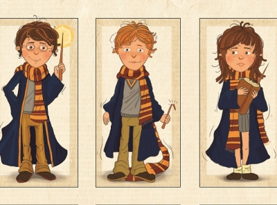 Harry Potter, Ron, Hermione book children children book illustration design illustraion illustrator typography