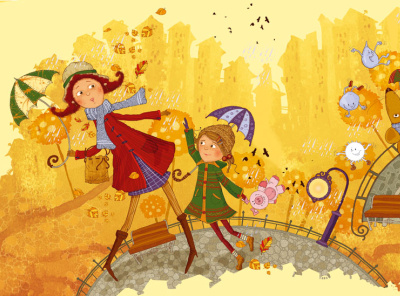 Autumn book children children book illustration illustrator typography