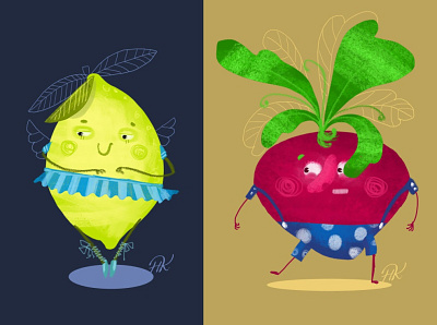 Fruits and Vegetables book children book illustration illustraion illustration typography