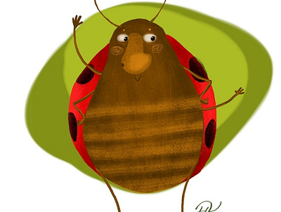 A Ladybug character children children book illustration illustration illustrator typography