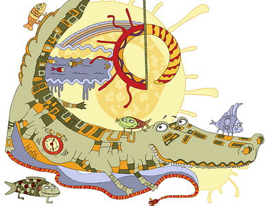 The Crocodile from Peter Pan book character children children book illustration design illustration illustrator typography