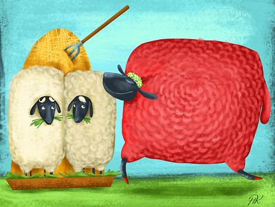 At the farm book character children children book illustration design farm illustration illustrator sheep typography