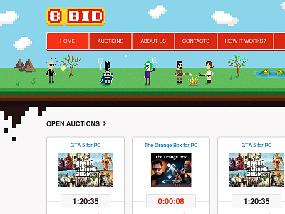 8 Bid auction bid game website