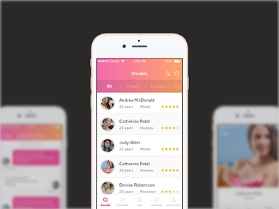 Model and Hostess Search App app chat hostess ios model search