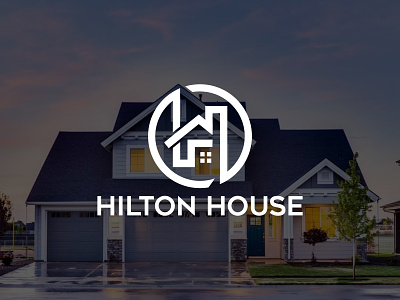 hilton house app brand branding construction design flat home house house logo icon logo mortgagelogo realestate realestate logo realestatelogo realtor logo vector web