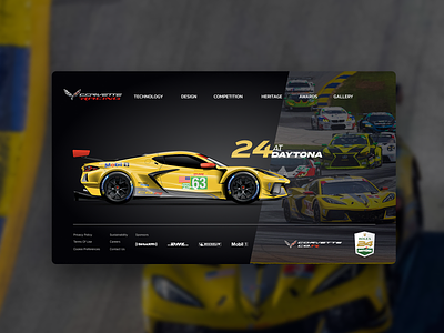 #WeAreEndurance | Corvette C8.R app design ui ux web