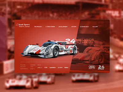 #WeAreEndurance | Audi R18 e-tron quattro app design ui ux web